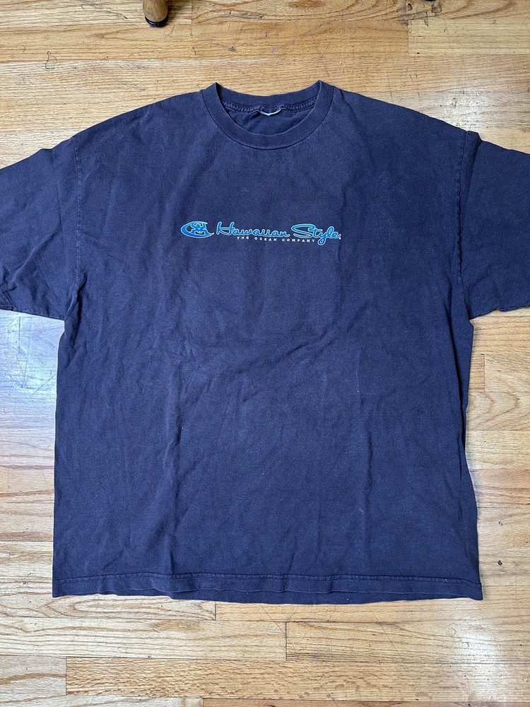 Hawaiian Style The Ocean Company Navy Blue Turtle Graphic T-Shirt 2XL
