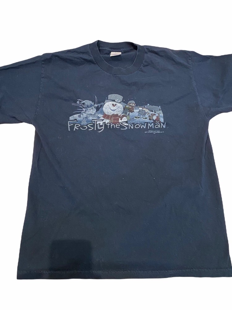 2007 Tenessee River Frost The Snowman Christmas T-shirt – Large – Navy Blue