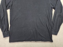 Fruit Of The Loom Shirt Mens Large Black Long Sleeve Select Cotton Crewneck Tee