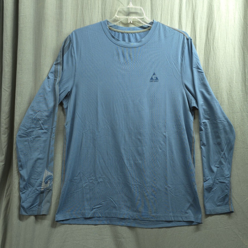 Gerry Sun Protection T-Shirt Men’s XL Long Sleeve Blue Crew Neck Poly Blend