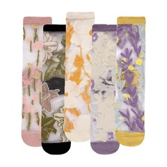 Sheer Mesh Socks Women Floral See Through Transparent Nylon Ankle Socks for G…