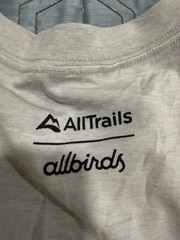 Allbirds Alltrails Men’s Natural Tee Merino Wool Blend XL Moisture Wicking Cream
