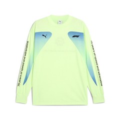 PUMA F1 Oversized Crew Neck Long Sleeve Pullover Shirt Mens Green Casual Tops 63