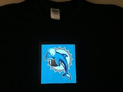 Miami Dolphins LED Shirt NFL Sound-Activated Lights Up LED T-Shirt ALL SIZES