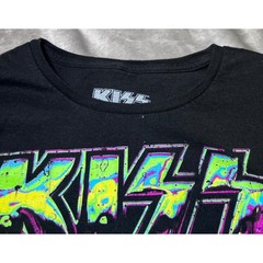 KISS Destroyer Band T-Shirt Mens Medium Black Neon Graphic Mad Engine 2023 Rock