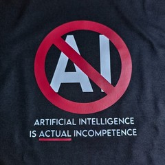 Actual Incompetence Anti AI Protest Slogan – Premium Quality Tshirt