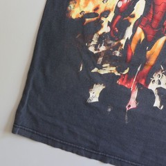 Vintage Iron Man Shirt Adult Large Black Marvel Movie Super Hero Comic Mens