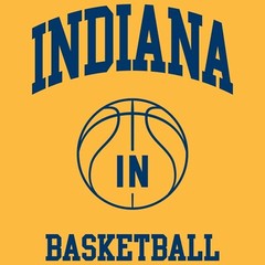 Indiana Classic Basketball Arch Basic Cotton T-Shirt