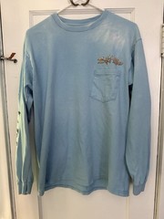 Salt Life Men’s Blue Long Sleeve Crew Neck Pocket Graphic Tee Shirt Size M