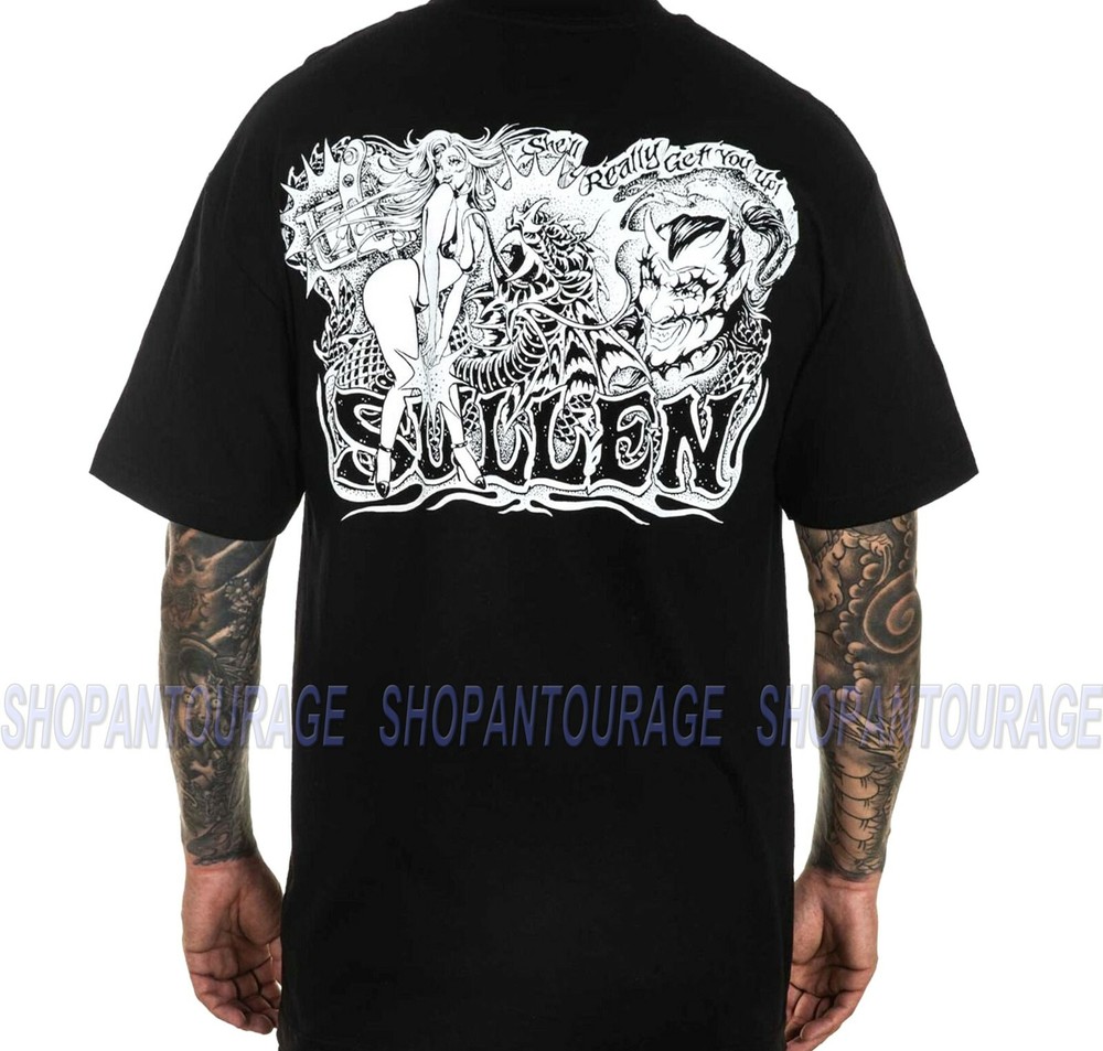 Sullen Palladium SCM4216 New Short Sleeve Graphic Tattoo Skull T-shirt For Men