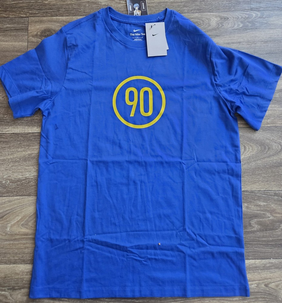 NWT Nike Soccer Total 90 T90 Logo T-Shirt Mens Size Large Blue IB6032-480