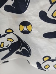 Cellini Collection Panda Print Short Sleeve Shirt Size S