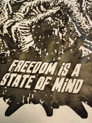 Men’s Fly by Choice Freedom Is a State of Mind Skull Graphic T-Shirt White M New