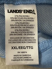 Lands’ End Men’s Blue Short Sleeve Tee Shirt size XXL