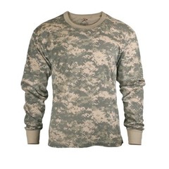 ACU Digital Camouflage LONG SLEEVE T-Shirt Hunting Camo US Army Combat Uniform