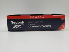 REEBOK 3 Pk Men’s S M L XL 2X 3X 4X Essential Comfort White Cotton Ribbed Tanks