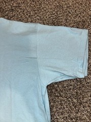 Deadstock Vintage 90s Mens Large Blank Short Sleeve T-Shirt Blue Cotton USA