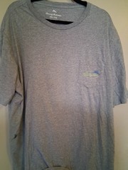 Tommy Bahama Men’s XXL Gray Short Sleeve Crew Neck Pocket Reelin’ & Dealin’ Tee