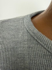 Vintage 90s Ribbed Henley Men XL Oversized Drop Shoulder Minimalist Grunge Heavy