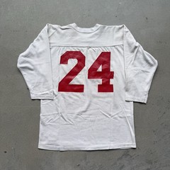 Vintage 70s Champion Davis #24 Football Jersey Mens Medium White Red