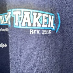M O Knits Blue Dad Of Dads Script REV 19:16 Short Sleeve Size XXL Free Shipping