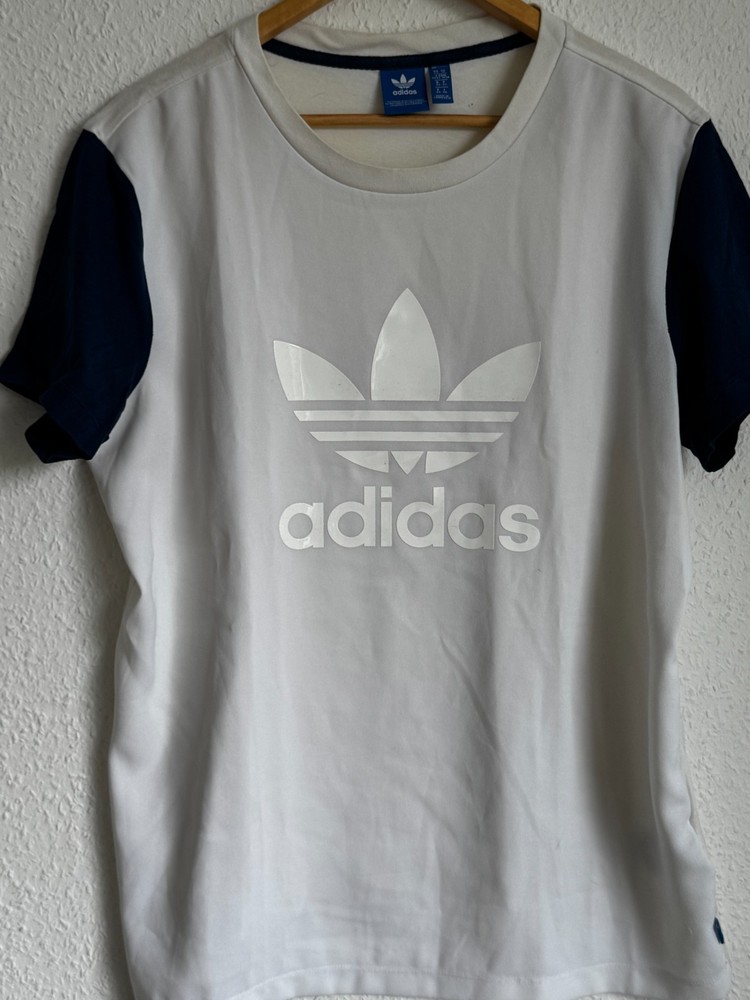 Adidas Originals Trefoil Raglan T-Shirt (White/Navy)