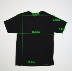 Champion T525C Heritage Jersey Top Black Blank T-Shirt Short Sleeve 6 oz Mens M