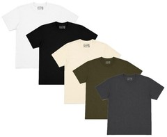 Men’s Plus Size 5 Pack T‑Shirts Crew Neck 100% Cotton Plain Tees 2XL‑6XL