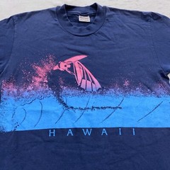 vintage 80s HAWAII WIND SURFING T-Shirt SMALL soft beach surf rainbow