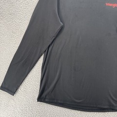 Wrangler Base Layer Top Men Medium M Black Soft Comfort Casual Workwear Logo Tee