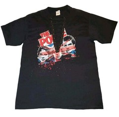 Size LARGE The Police World Tour Black T-Shirt Custom Lace Up 2007-2008 Tee EUC