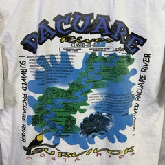 Vtg Paddle Hard Pepe Costa Rica T Shirt Mens L Pacuare River White Water Rafting