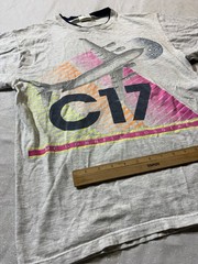 Vintage 90s C-17 Shirt Air Force Base Tultex Made in USA MEDIUM