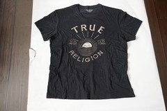 True Religion Men’s Black Graphic Logo Crew Neck Short Sleeve T-Shirt 3XL
