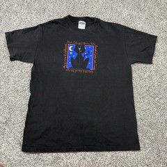 Vintage 90s Halloween Black Cat Witch Shirt Witches Cats Tultex Size L