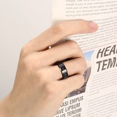 Men’s 8MM Blue Carbon Fiber Black Tungsten Wedding Ring Cubic Zirconia Mens R…