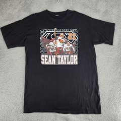 Sean Taylor Washington Redskins Superman Graphic T-Shirt Mens 4XL Black Vtg Y2K