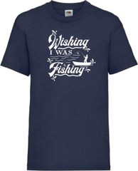 Fishing Wishing I Was Fishing Humour Novelty T Shirt Various Colours And Sizes