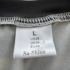 Sa-Shine Graphic T Shirt L Optical Illusion Neon Geometric Black Green