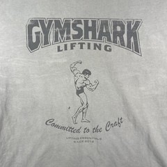 Gymshark T Shirt Mens XL Green Power Lifting Well Worn Distressed Cotton Faded