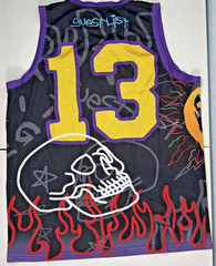 RUFNEK:21 Guest List Basketball Jersey #13 Street Art Original Rufnek Free Ship!