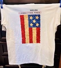 Vintage 9/11 United We Stand Shirt L American Red Cross Twain Harte CA USA Flag
