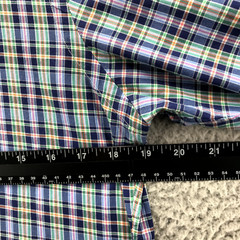 RALPH LAUREN Shirt Mens MEDIUM Slim Fit Multicolor Plaid Long Sleeve Button Up