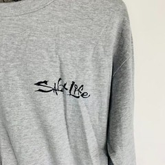 New Salt Life Mens Large T-Shirt Bait & Destroy Graphic Long Sleeve Gray NWT