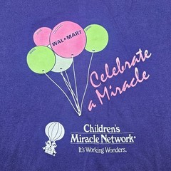 Vintage Walmart Shirt Mens Large Purple Childrens Miracle Network 90s USA Made