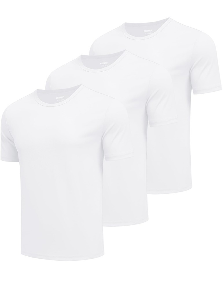 3 Pack Men’s Athletic T-Shirts Short Sleeve – Quick Dry Moisture Wicking Work…