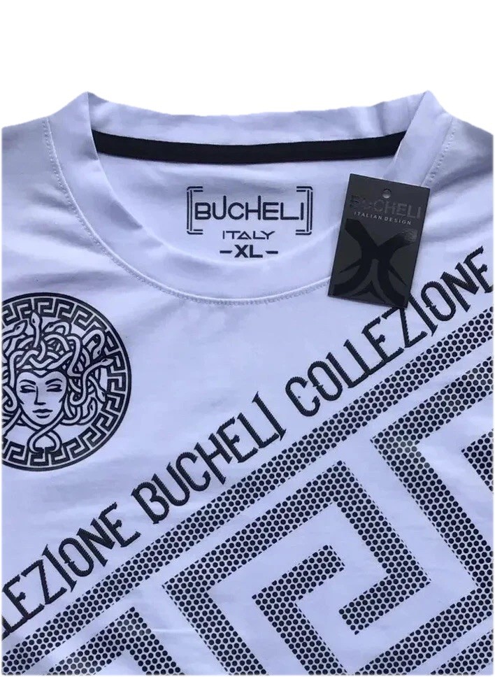 Men’s Bucheli T Shirt,Soft Cotton,Stretch,Italian Style L XL…E6.B