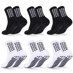 6 Pairs Grip Soccer Socks Colorful Non Slip Sports Football Basketball Hospit…