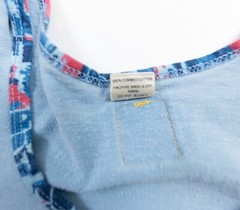 Vintage Hang Ten Shirt Mens Medium Blue Tank Top 70s Tee Southwestern Surf Brand