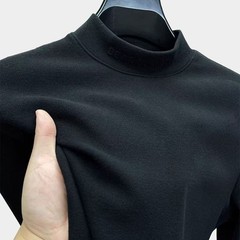 For All-Day-Comfort Men’s Stylish Half Turtleneck Sweater Mock Neck Design